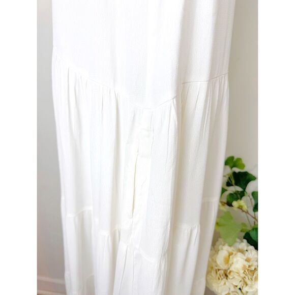 PINCH | ruffled tea length white dress | new nwt | large - Picture 6 of 12